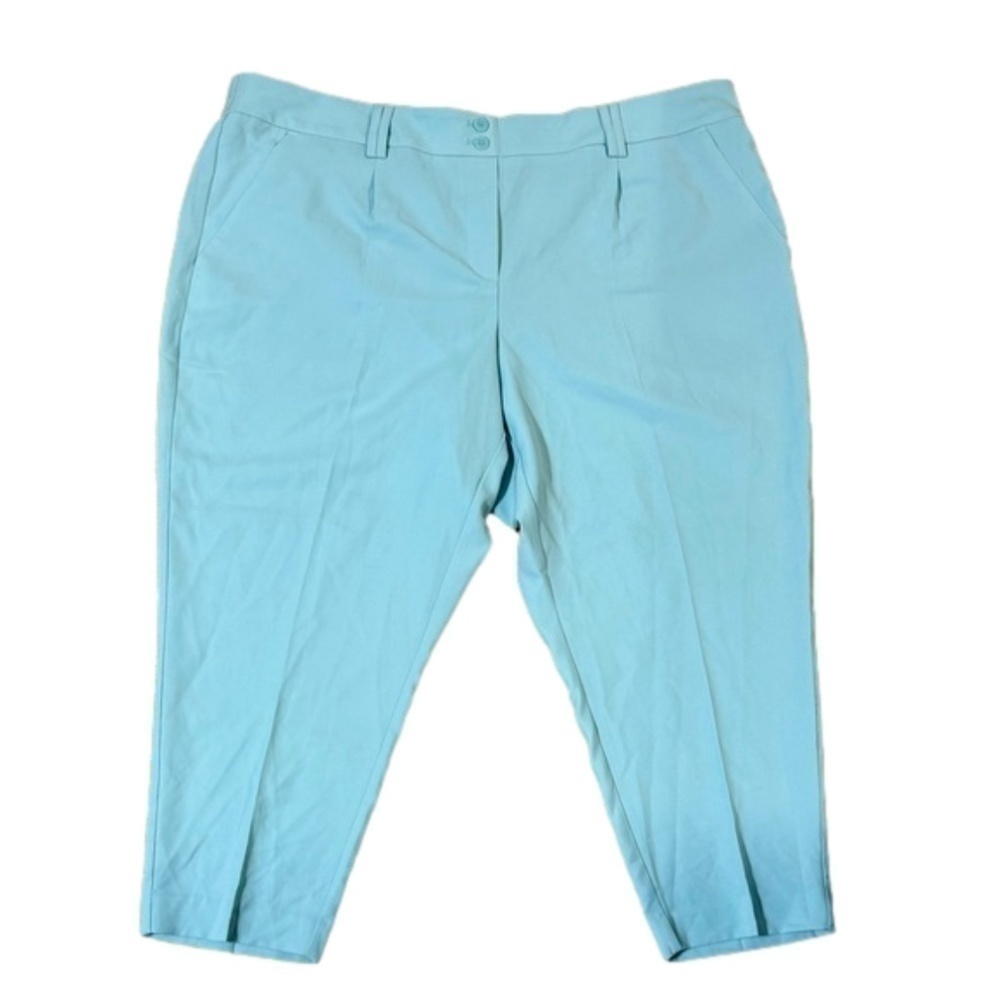 Reitmans Size 22 Petite Plus Ankle Eggshell Blue Spring Summer Pants New Tags